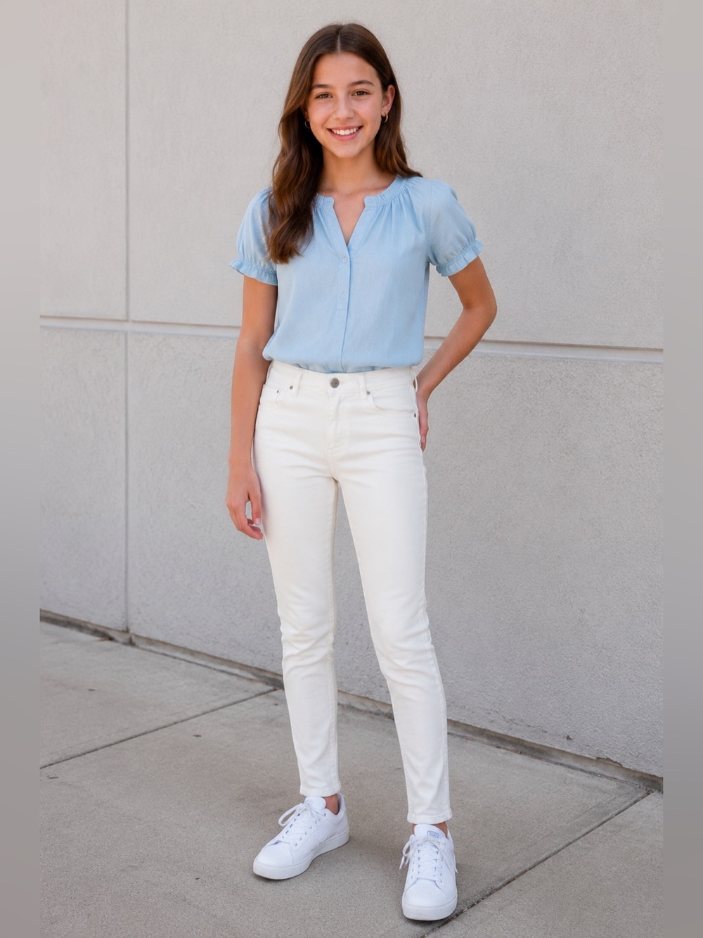 Title: DL1961 Chloe Skinny Jeans Size 16 White Snow NWT